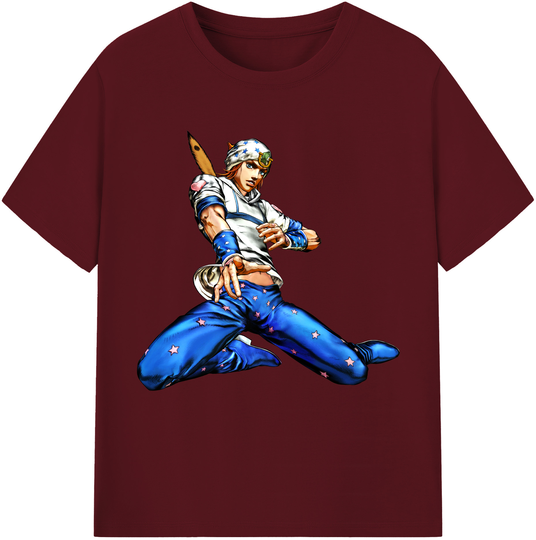 （画像用） ジョジョの奇妙な冒険 ジョナサン?ジョースター JoJo's Bizarre Adventure Jonathan Joestar 綿100％半袖Tシャツ（フロントプリント）